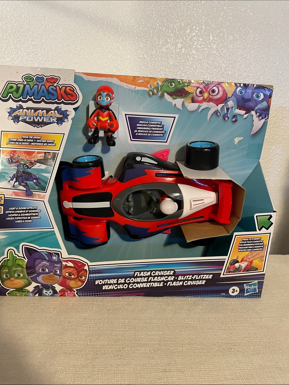 Flash Cruiser Red and Blue Convertible Race Car - Kids Toy